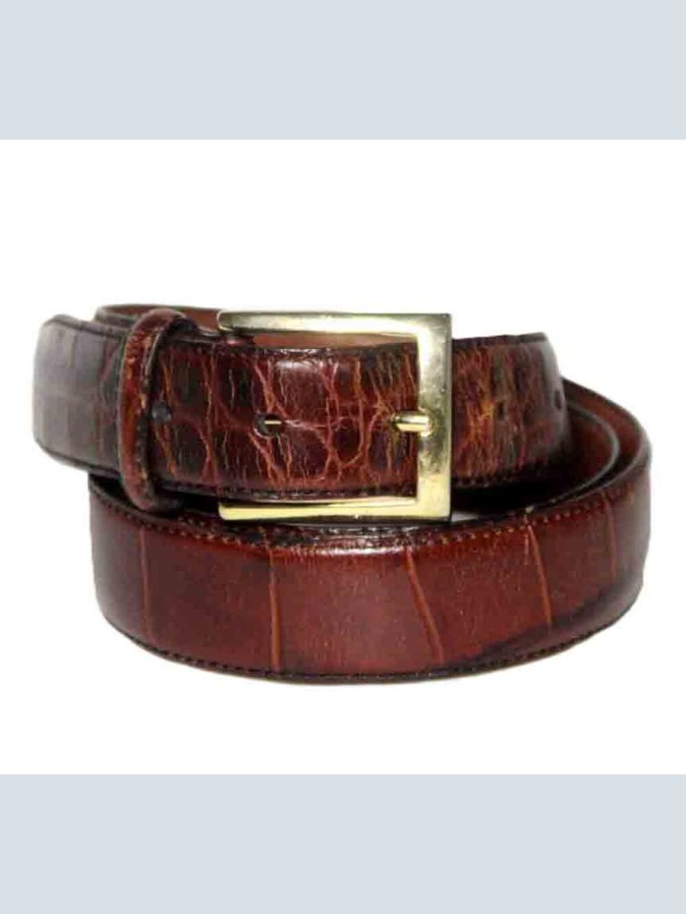 Jos. A. Bank Italian Leather Belt Brown Croc Pattern Men's Size 36